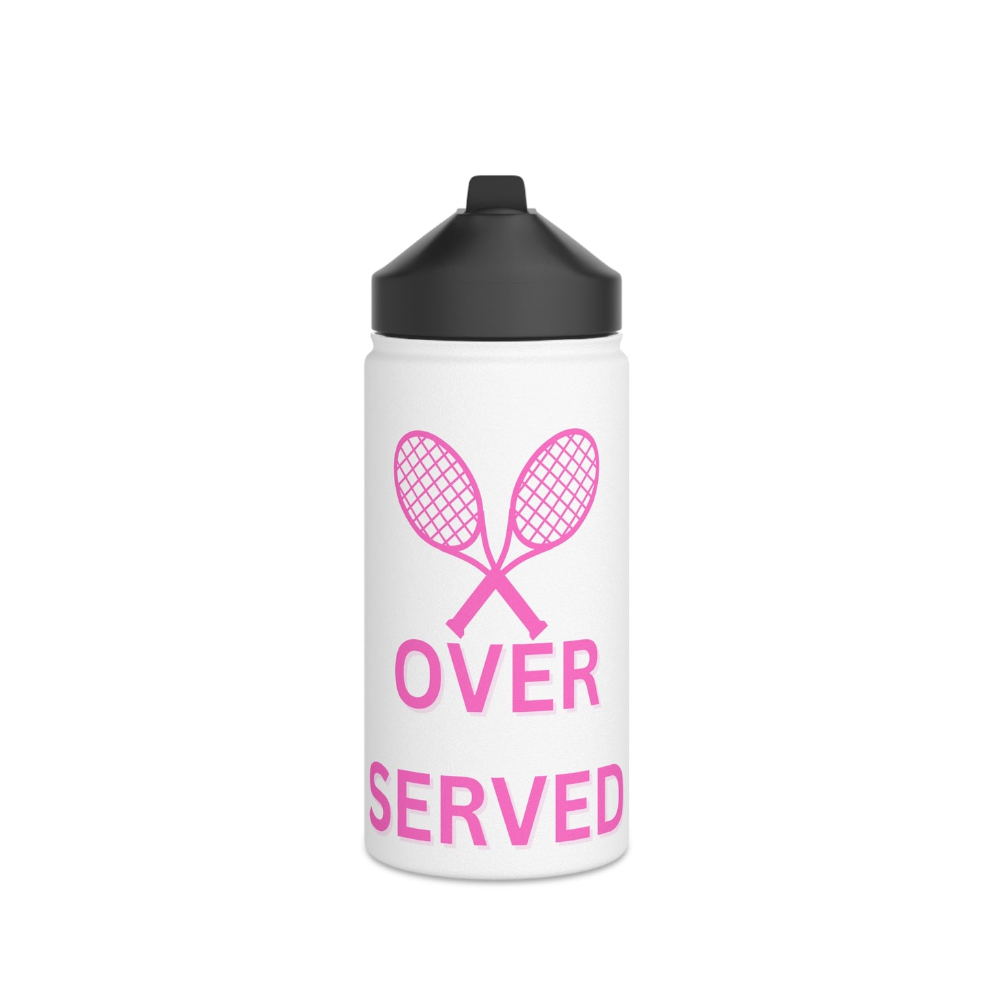 Over Served tennis water bottle