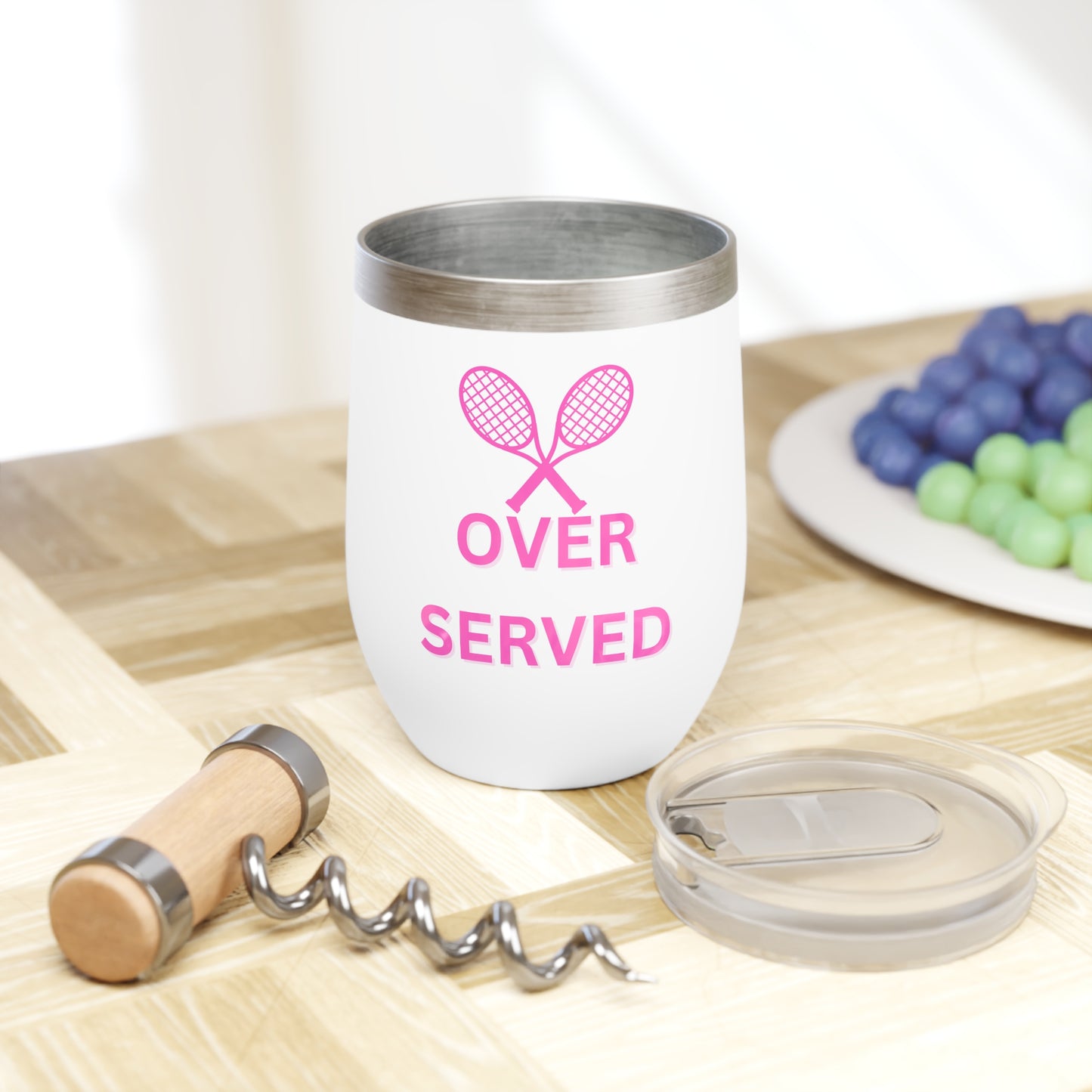 Over served tennis Wine Tumbler