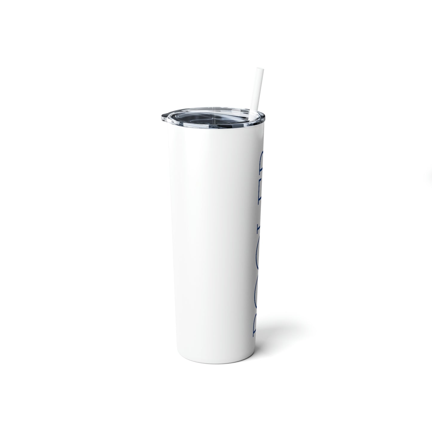 Pooler Skinny Steel Tumbler with Straw, 20oz